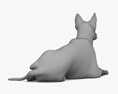 横たわっているジャーマン ・ シェパード 3Dモデル
