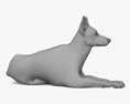 Лежача німецька вівчарка 3D модель