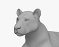 躺着的狮子 3D模型