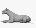 Лежащий лев 3D модель
