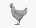 Коричневая курица 3D модель