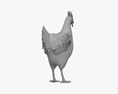 Коричневая курица 3D модель