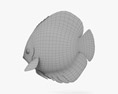 Discus Fish Blue Modello 3D