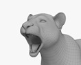 Lion Roaring 3d model
