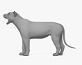 Lion Roaring 3d model