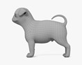 퍼그 강아지 3D 모델 