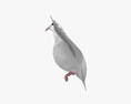 White Dove Flying 3D модель