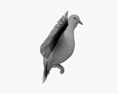 White Dove Flying 3D модель