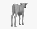 Brown and White Calf 3d model