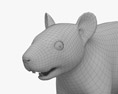 Schwarze Ratte 3D-Modell