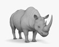 Rinoceronte-lanudo Modelo 3d