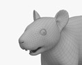 흰 쥐 3D 모델 