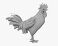 Rooster Leghorn Black 3D 모델 