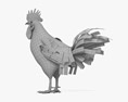 Silver Rooster Leghorn Modello 3D