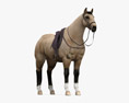 鞍をかぶった馬 3Dモデル