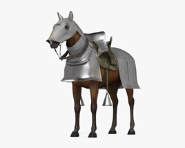 Horse in Armor 3D model