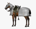Pferd in Rüstung 3D-Modell