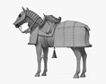 穿盔甲的马 3D模型