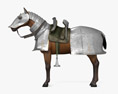 Cavalo de armadura Modelo 3d