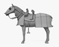 Pferd in Rüstung 3D-Modell
