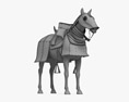 Лошадь в доспехах 3D модель