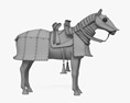 穿盔甲的马 3D模型