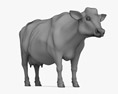 Brown and White Cow 3Dモデル