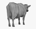 Brown and White Cow Modelo 3D