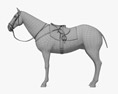 Скаковая лошадь 3D модель