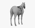 Скаковая лошадь 3D модель