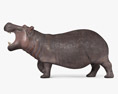 Roaring Hippopotamus 3D 모델 