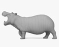 Roaring Hippopotamus Modelo 3D