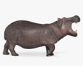 Roaring Hippopotamus Modelo 3d