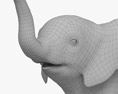 Running Baby Elephant 3d model