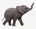 Running Baby Elephant Modelo 3D