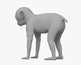 Bambino di macaco giapponese Modello 3D