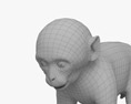 일본 원숭이 아기 3D 모델 