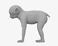 Bébé macaque japonais Modèle 3d