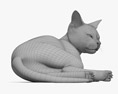 Cat Lying on Side 3d model
