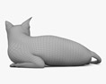 Katze auf der Seite liegend 3D-Modell