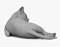 Cat Lying on Side 3d model