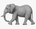 Крокуючий африканський слон 3D модель