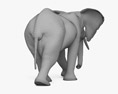 歩くアフリカ象 3Dモデル
