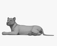 Liegende Löwin 3D-Modell