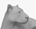 Liegende Löwin 3D-Modell