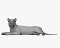 Lying Lioness 3d model