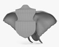 象の頭 3Dモデル