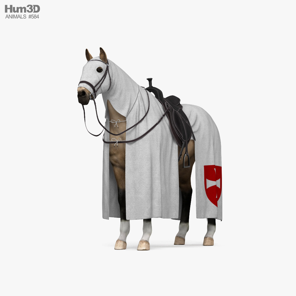 Crusader Horse Armor 3D model