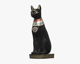 Egyptian Cat Statue 3D model