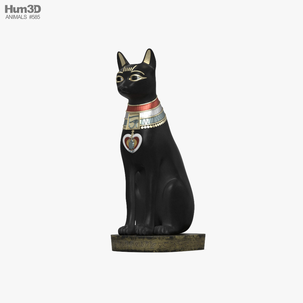 Statue de Chat Égyptien Modèle 3D